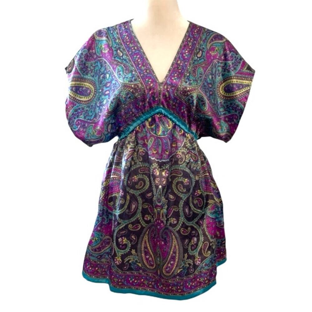 Vintage Y2K Rue 21 Paisley Fitted Waist Top
